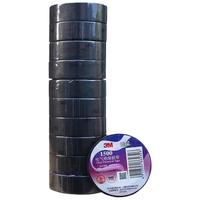 3M 1500# 电工胶带 电气绝缘胶带 PVC电工胶布 无铅600V 防潮耐酸碱 黑18mm*10m*0.13mm  1桶（10卷）