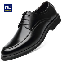 波图蕾斯 Poitulas 男士 商务休闲 超纤 皮革拼接 德比鞋 2029 黑色、43