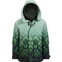 波司登(BOSIDENG)冬季鹅绒羽绒服男款连帽时尚印花城市运动保暖外套B20143783 油绿民族花9R44 170/88A