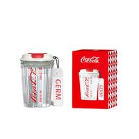 格米 GERM可口可乐联名潮流随行杯子Tritan男女式塑料杯大容量咖啡杯水杯 冰透白 390ml