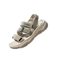 骆驼（CAMEL）夏季户外魔术贴凉鞋男女溯溪涉水速干沙滩鞋子F14B162007 卡其，男 44