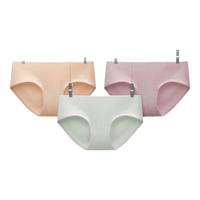 蕉内 银皮311S 女士中腰抗菌纯棉无痕三角内裤 3条