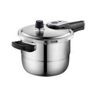 爱仕达（ASD）高压锅智芯示压304不锈钢压力锅家用防爆 电磁炉燃气通用 22cm+蒸格 6升 适用2-4人