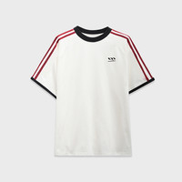 有茂密声 UMAMIISM 2025新款美式复古条纹运动T恤夏季圆领短袖上衣