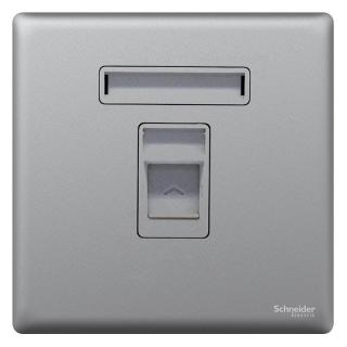 Schneider Electric 施耐德电气 珍铂系列 六类电脑插座 烟云灰