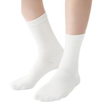 無印良品 MUJI（無印良品 ）男女通用 合脚直角 袜口无橡筋袜 白色 23-25cm 