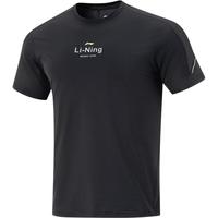李宁速干短袖T恤男士夏季2025圆领跑步透气上衣男运动服 XL
