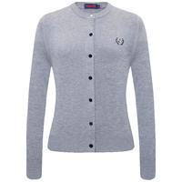 Navigare 意大利小帆船女士针织衫冬季圆领小开衫休闲毛衣外套2334092061 浅灰 XL 