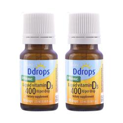Ddrops 滴卓思维生素D3滴剂液体钙藻油DHA进口 婴儿D3滴剂 2.5ml*2瓶
