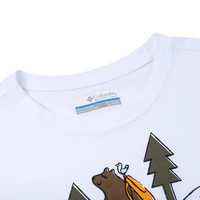 Columbia哥伦比亚户外男童女童短袖春夏款休闲透气圆领T恤AB7178 010 M