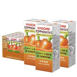 可果美 日本进口100%胡萝卜汁整箱果蔬汁健康饮料 100%胡萝卜汁200ml*12盒