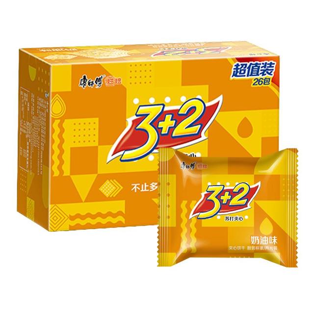 88VIP：康师傅 3+2 苏打夹心饼干多口味 650g