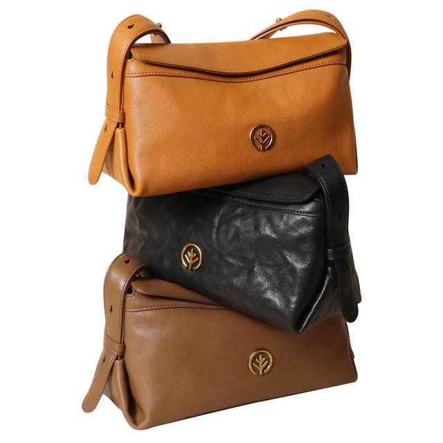 BAGTREE 包包树奶盒包品牌单肩斜挎Hobo女生包 檀黑色-小号 女 檀黑色-小号