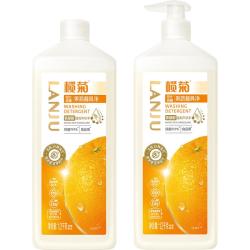 榄菊 阳光柑橘洗洁精1.2kg*2瓶不伤手果蔬餐具净除菌去油洗涤灵