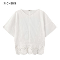 【高定】JiCheng原创设计女士蕾丝刺绣衬衫 小众淑女收腰上衣