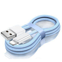 POSKELRTY PD60W快充 苹果充电线  USB TO苹果 蓝色（6-14） 2.1-3A