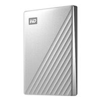 Western Digital 西部数据 My Passport Ultra系列 精英款 2.5英寸 Type-C便携移动机械硬盘 4TB USB3.0 银色