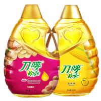Knife 刀唛 食用油组合装 2.2L*2桶（臻原香压榨一级花生油2.2L+玉米油2.2L）