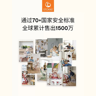 STOKKE成长椅TrippTrapp儿童成长椅坐椅+新生婴儿套件组合两件套 白色
