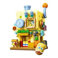 AREA-X砖区海绵宝宝街景积木拼装玩具模型 四款套装