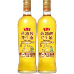 鲁花 5S 物理压榨高油酸花生油750ml*2 礼盒装