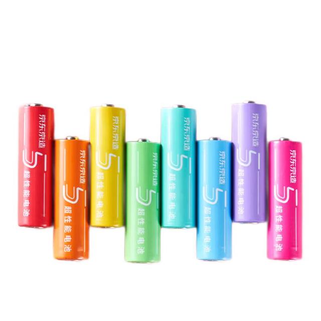京东京造 彩虹电池 5号碱性电池 1.5V 2500mAh 24粒装