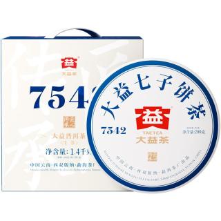 TAETEA 大益 7542 七子饼茶 普洱生茶 200g*7饼 礼盒装