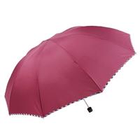 Paradise 天堂伞 30721 10骨晴雨伞 暗红紫