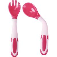 YeeHoO 英氏 儿童蘑菇头温感变色练习叉勺套装 橄榄绿