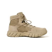 野外徒步鞋男女同款中帮防沙防滑透气登山鞋户外鞋专业沙漠战术靴 深卡其布色(热销标准款) 36