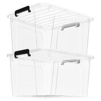 Citylong 禧天龙 高透系列 收纳箱 70L*2个 透明