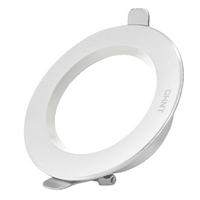 CHNT 正泰 LED筒灯客厅嵌入式天花灯铝材银边白4W暖白光开孔7.5-8.5cm