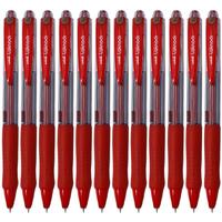 uni 三菱铅笔 SN-100 按动式圆珠笔 红色 1.4mm 12支装