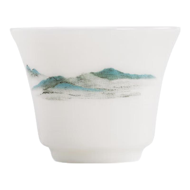 南山先生  茶杯大号主人杯单杯功夫茶具配件千里江山品茗杯 千里江山茶杯_撇口款