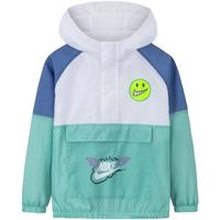 NIKE耐克童装男女童连帽夹克上衣春秋儿童笑脸印花外套小婴童 蓝紫色 110 /56 【身高104-110cm】