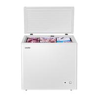 Haier 海尔 卧式冷冻家用小冰柜leader 142升带脚轮+食品框丨告别除霜丨七档速冻