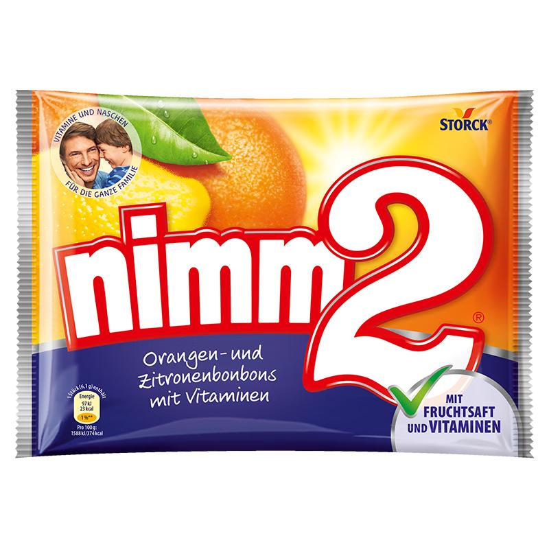 Nimm2 二宝 维他命香橙柠檬夹心果汁硬糖 240g
