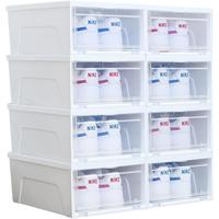 IRIS 爱丽思 NSB-340 前开式鞋盒 23.5*34.6*14cm 8个 高透白