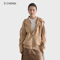 JI CHENG 宽松休闲拉链情侣短外套