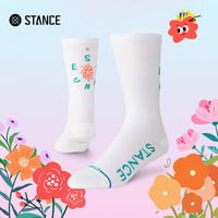 STANCE斯坦斯小花专业骑行袜418吸湿排汗防臭耐磨香氛科技竞速袜中筒袜 A418C24SUN-WHT