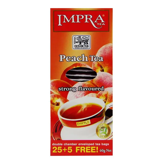 斯里兰卡 IMPRA 英伯伦 果味调味 红茶 30袋装 进口下午茶包 锡兰红茶 桃子 60g