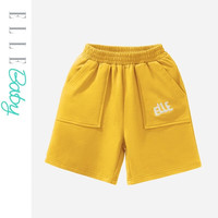 ELLE BABY儿童短裤薄款中大童夏季运动休闲裤宝宝清爽短裤中裤 橙色 100码