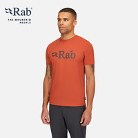 Rab春夏男士修身户外休闲运动柔软舒适速干排汗T恤短袖 QCC-02 黑灰色 M
