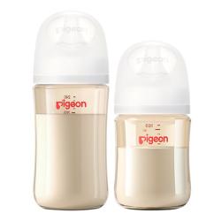 贝亲 玻璃奶瓶两只组套160ml+240ml（送奶瓶清洗剂）