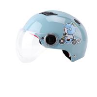 Andes HELMET 头盔电动车男女士夏季儿童安全帽电瓶车四季通用轻便半盔 朵拉骑车透短 均码