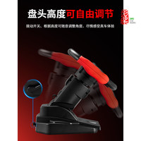 KETENG科腾900度赛车游戏方向盘仿真汽车力回馈电脑pc学车游戏机支持欧卡2遨游中国赛车计划尘埃飞车模拟驾驶 红色【夹具版.】