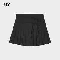 SLY 斯赖 2025夏季 女士双绑带蝴蝶结百褶裙 030ISR31-5291