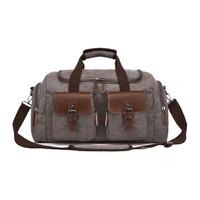 久巨大容量帆布手提旅行包男商务时尚行李包单肩斜挎包旅游包登机包袋 灰色 尺寸:51*22*29cm