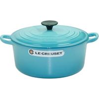 LE CREUSET 酷彩 炖锅(22cm、3.3L、铸铁、加勒比蓝、电木盖耳)
