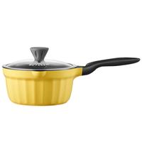 北鼎 BUYDEEM小奶锅辅食锅婴儿不粘锅热奶煮蛋一人用小奶锅雪平锅20cm小鹅黄